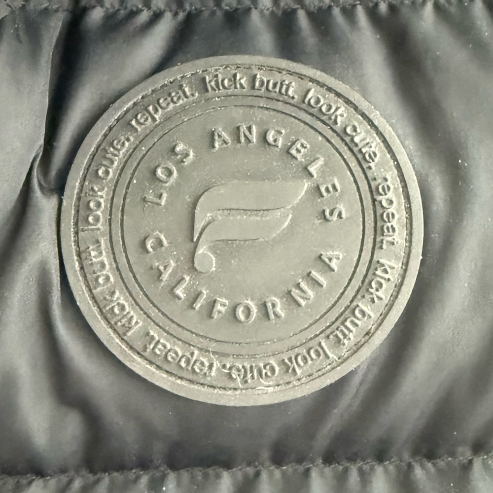 Fabletics Cropped Puffer Vest Detachable Hood View 2